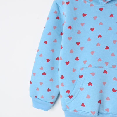 Pure Aqua Themed Kids Hoodie Hoodie Iluvlittlepeople 
