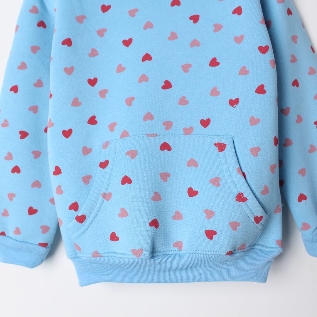 Pure Aqua Themed Kids Hoodie Hoodie Iluvlittlepeople 