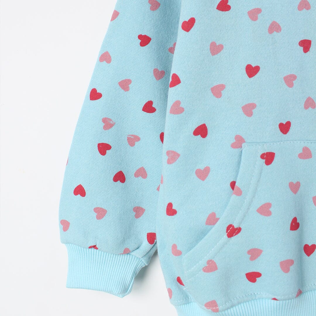 Pure Aqua Themed Kids Hoodie Hoodie Iluvlittlepeople 
