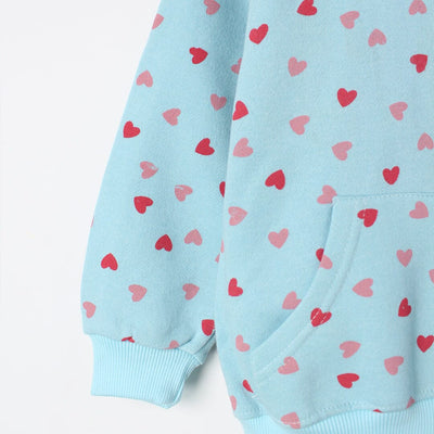 Pure Aqua Themed Kids Hoodie Hoodie Iluvlittlepeople 