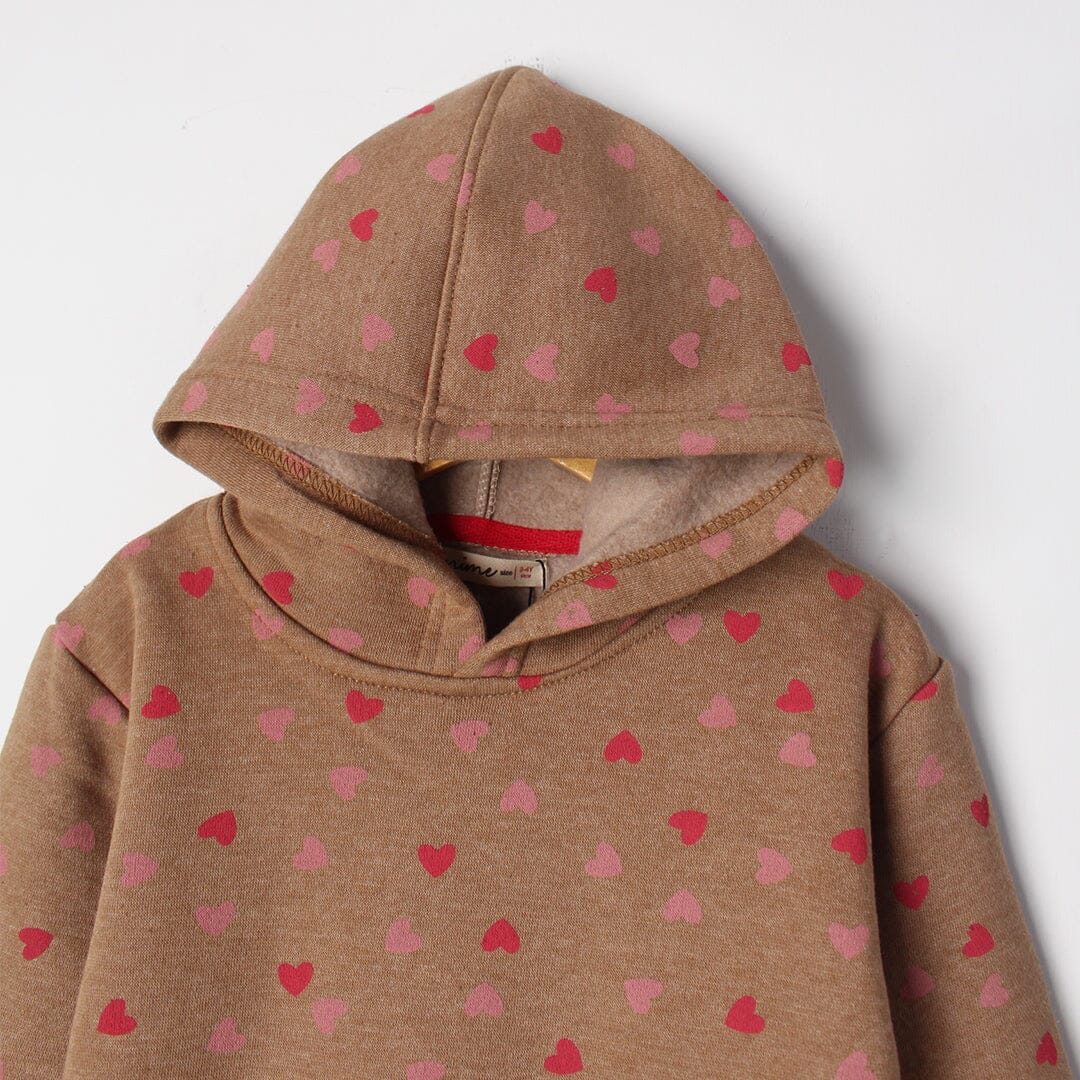Tan Brown Themed Kids Hoodie Hoodie Iluvlittlepeople 