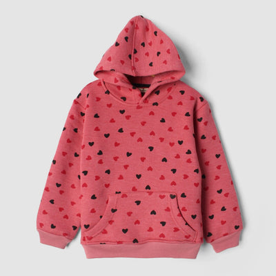Stylish Peach Themed Girls Hoodie Hoodie Iluvlittlepeople 6-9 Months Peach Winter