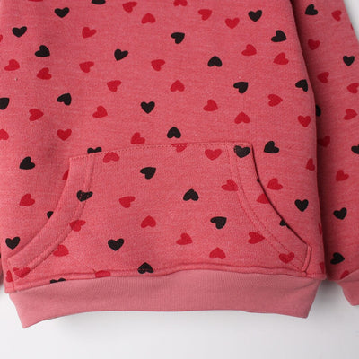 Stylish Peach Themed Girls Hoodie Hoodie Iluvlittlepeople 
