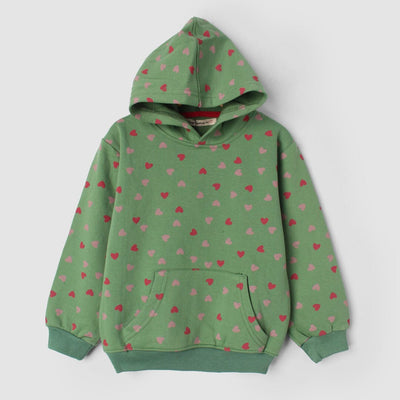 Sweet Green Themed Kids Hoodie Hoodie Iluvlittlepeople 