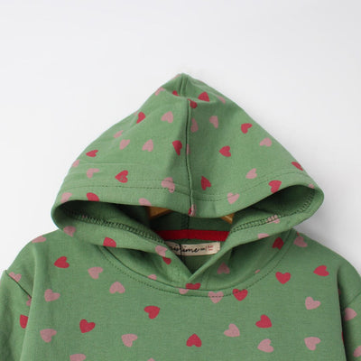 Sweet Green Themed Kids Hoodie Hoodie Iluvlittlepeople 