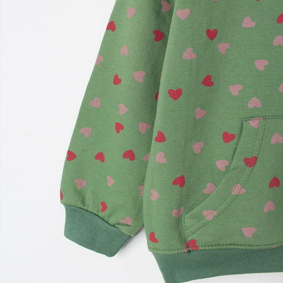 Sweet Green Themed Kids Hoodie Hoodie Iluvlittlepeople 