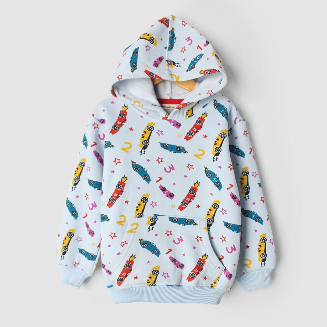 Energy Blue Themed Kids Hoodie Hoodie Iluvlittlepeople 6-9 Months Blue Winter
