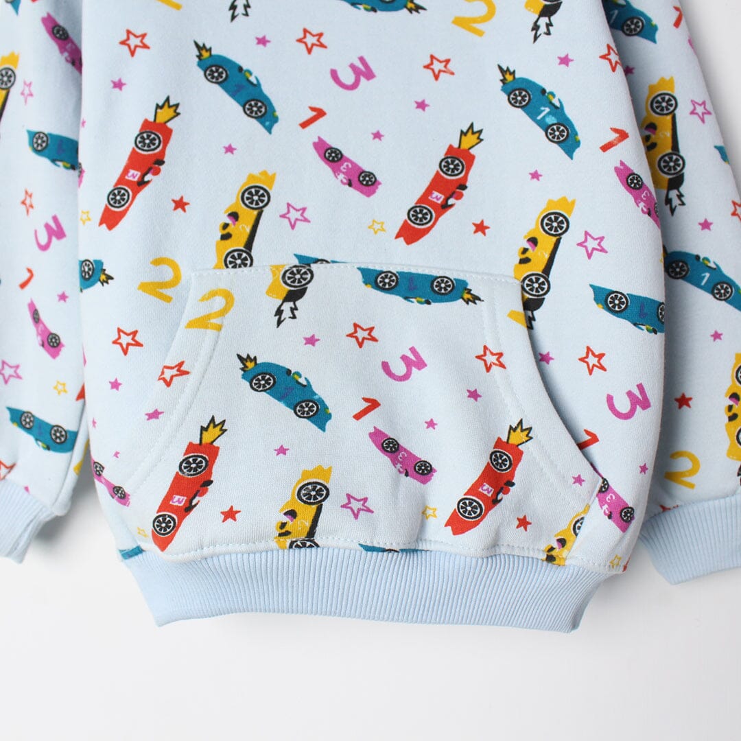 Energy Blue Themed Kids Hoodie Hoodie Iluvlittlepeople 