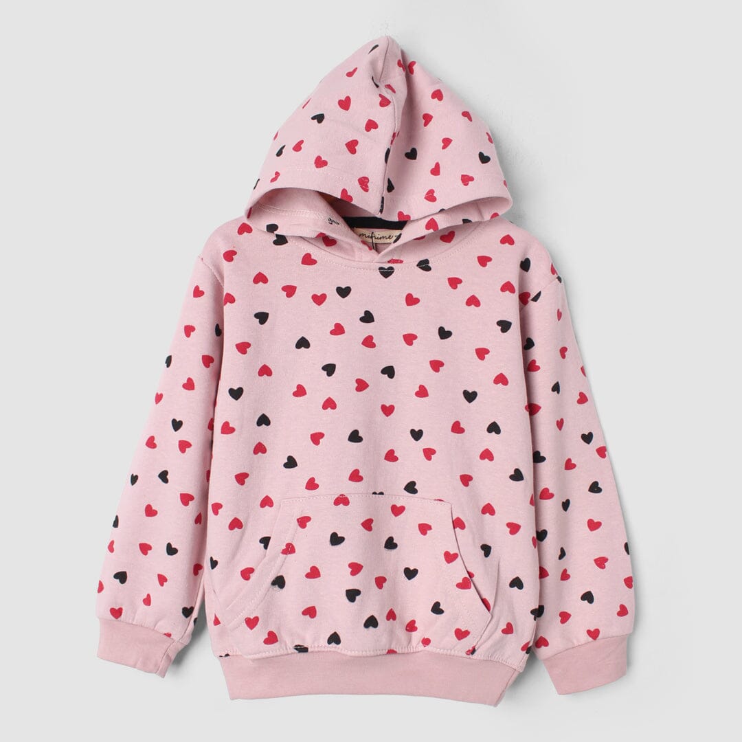 Sweet Pink Themed Girls Hoodie Hoodie Iluvlittlepeople 6-9 Months Pink Winter