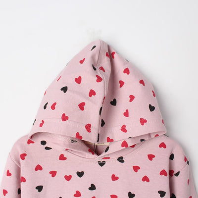 Sweet Pink Themed Girls Hoodie Hoodie Iluvlittlepeople 