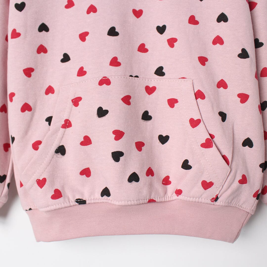 Sweet Pink Themed Girls Hoodie Hoodie Iluvlittlepeople 