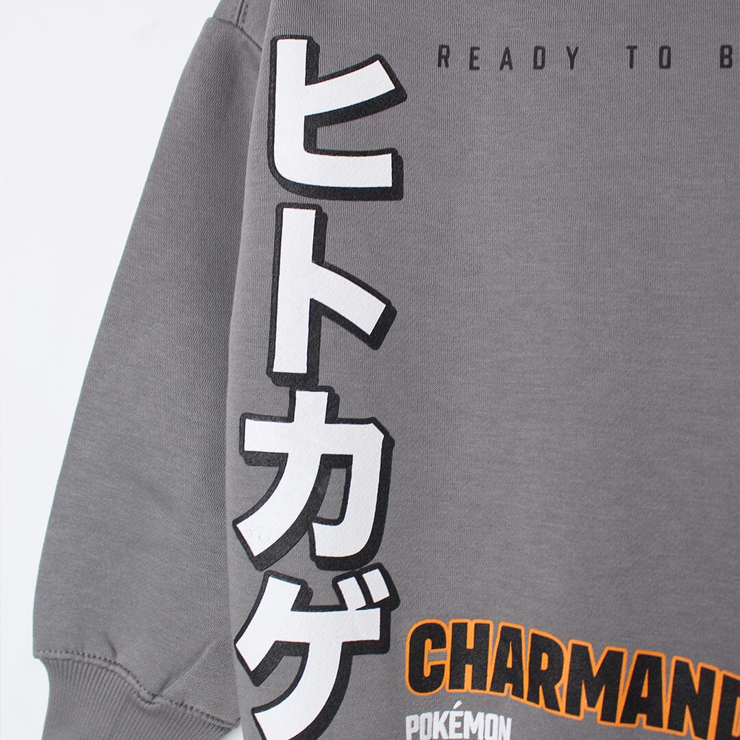 Inspire Grey Themed Boys Sweatshirt Sweatshirt Iluvlittlepeople 