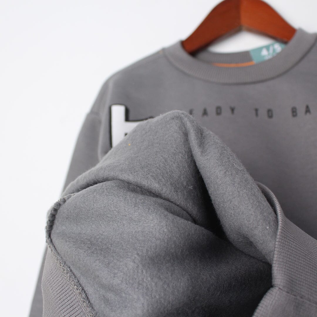 Inspire Grey Themed Boys Sweatshirt Sweatshirt Iluvlittlepeople 