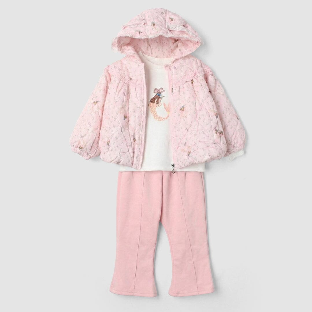 Desire 3Pc Pink Themed Girls Set 3Pc Set Iluvlittlepeople 9-12 Months Winter Pink