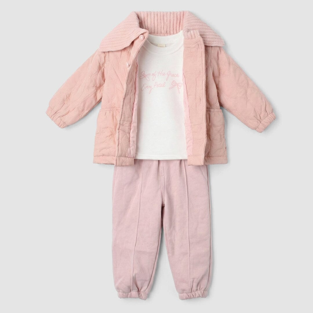 Desire 3Pc Peach Themed Girls Set 3Pc Set Iluvlittlepeople 18-24 Months Winter Peach