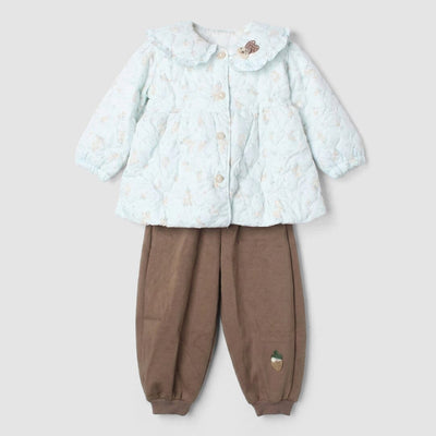 Stylish 2Pc Blue Themed Girls Set 2Pc Set Iluvlittlepeople 6-9 Months Winter Blue