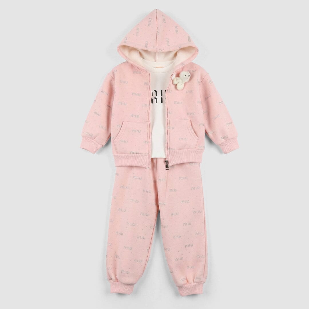 Desire 3Pc Pink Themed Girls Set 3Pc Set Iluvlittlepeople 6-9 Months Winter Pink