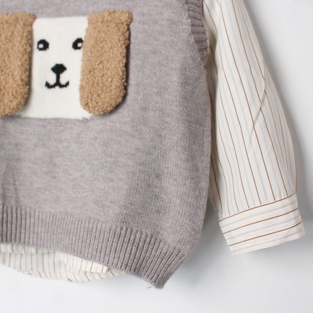 Cozy Grey Themed Kids Sweater & Casual Shirt Sweater Iluvlittlepeople 