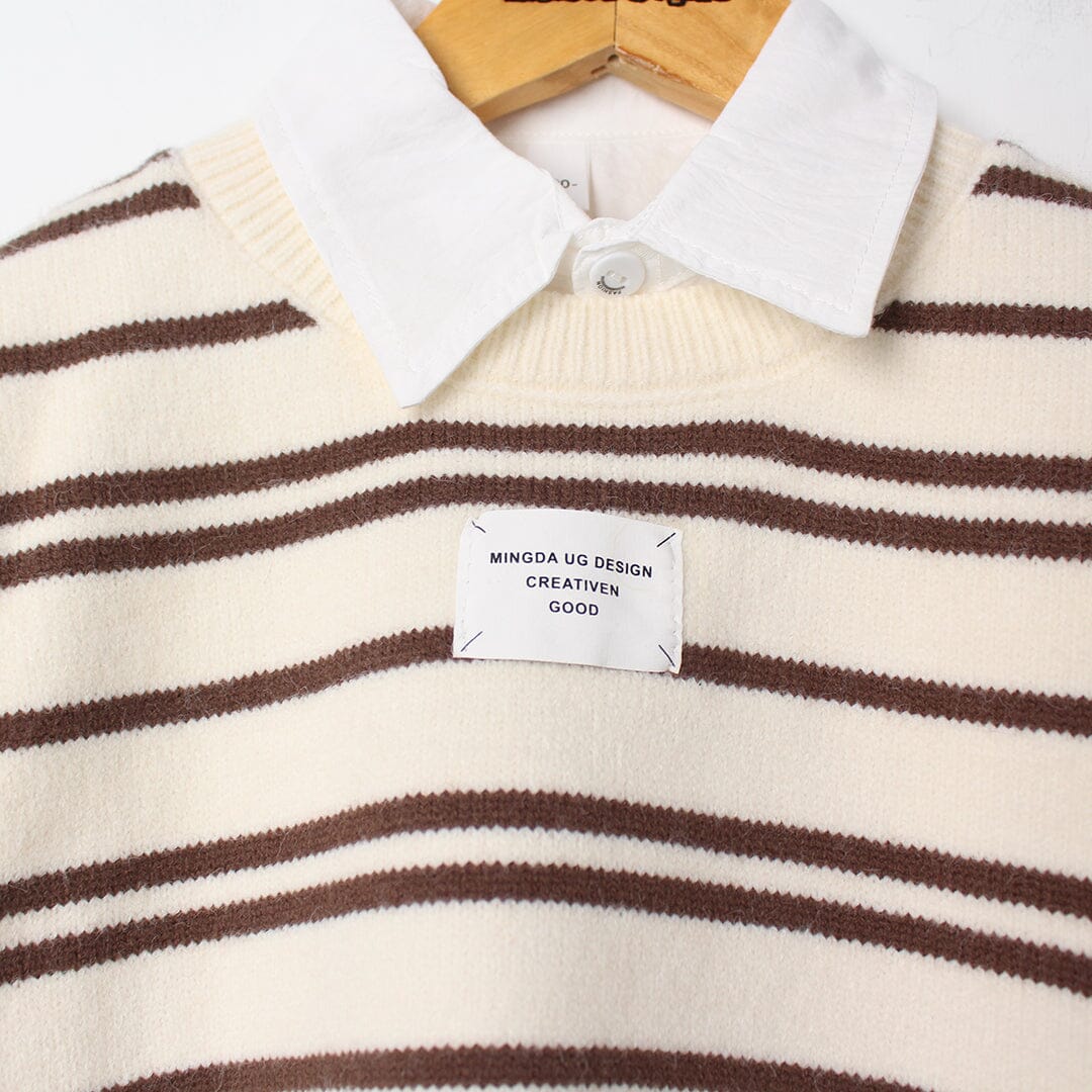 Ivory Off White Themed Kids Sweater & Casual Shirt Sweater Iluvlittlepeople 