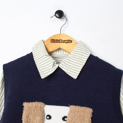Modern Blue Themed Kids Sweater & Casual Shirt Sweater Iluvlittlepeople 