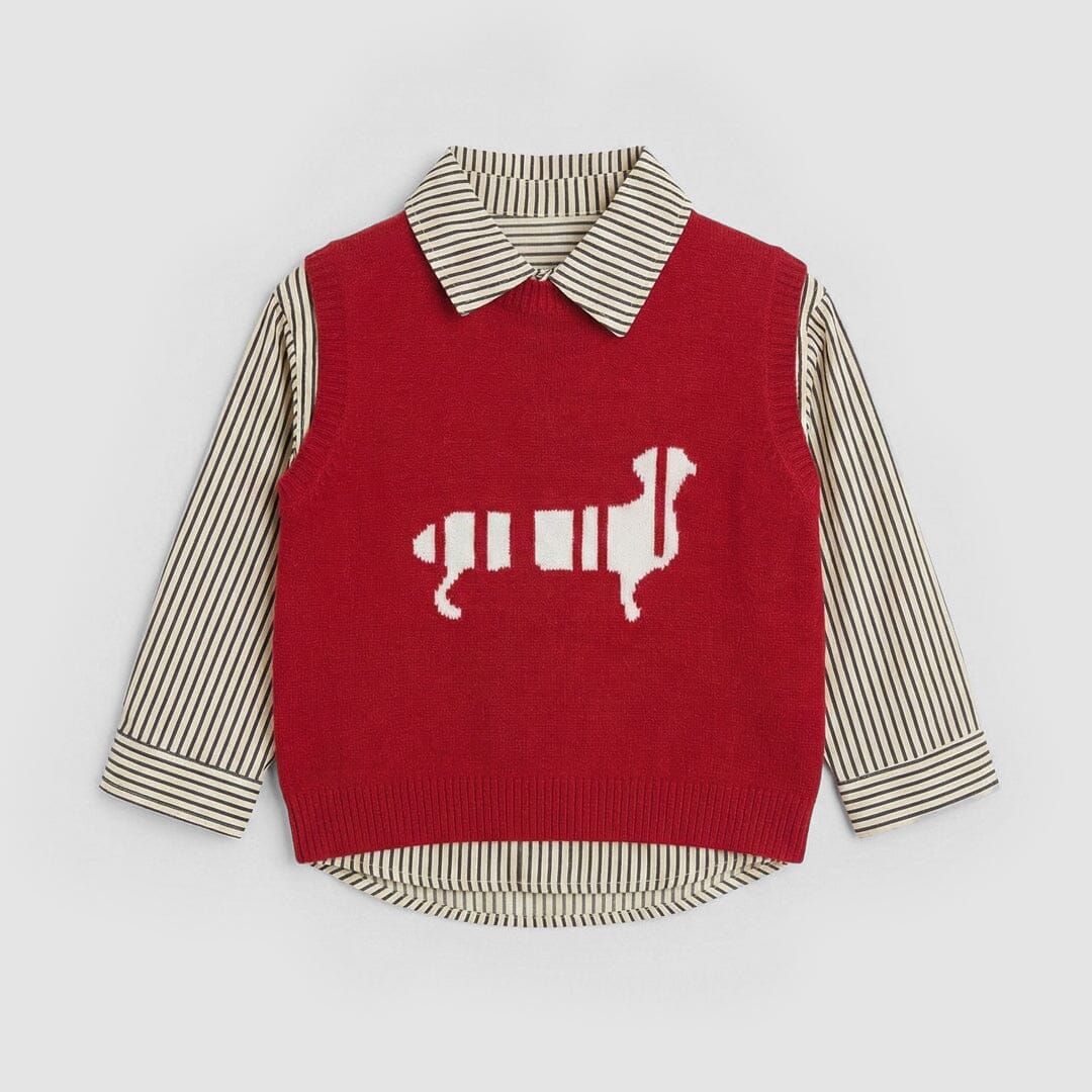 Cherry Red Themed Kids Sweater & Casual Shirt Sweater Iluvlittlepeople 9-12 Months Red Winter
