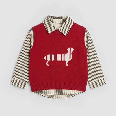 Cherry Red Themed Kids Sweater & Casual Shirt Sweater Iluvlittlepeople 9-12 Months Red Winter