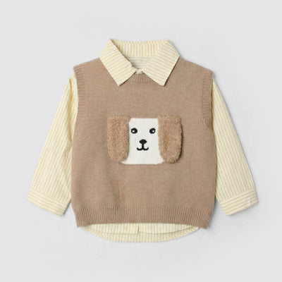 Decent Brown Themed Kids Sweater & Casual Shirt Sweater Iluvlittlepeople 9-12 Months Brown Winter