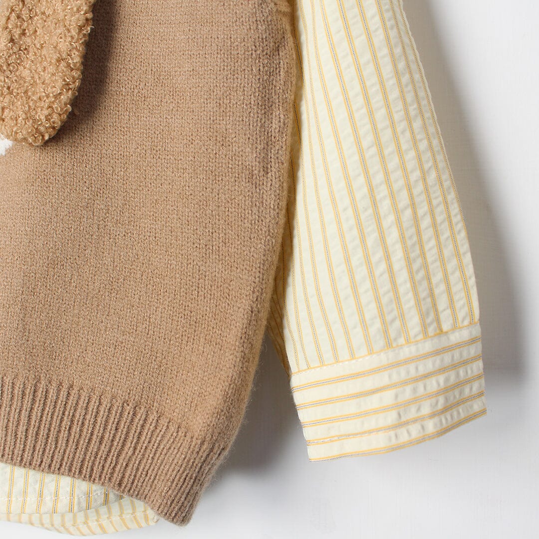 Decent Brown Themed Kids Sweater & Casual Shirt Sweater Iluvlittlepeople 