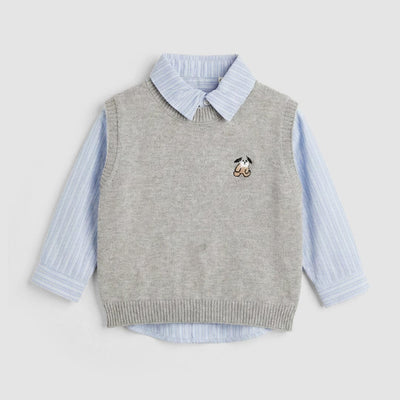 Stylish Grey Themed Kids Sweater & Casual Shirt Sweater Iluvlittlepeople 9-12 Months Grey Winter