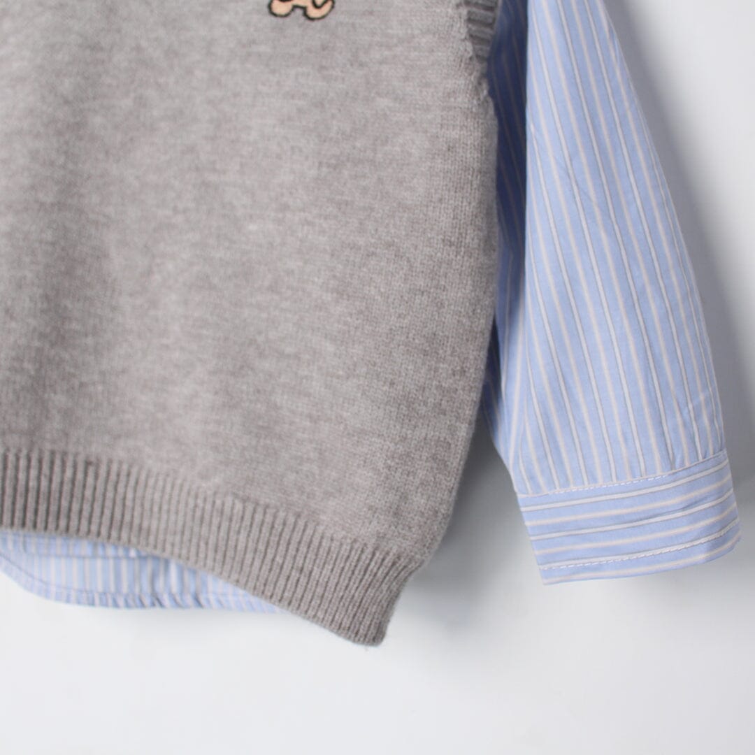 Stylish Grey Themed Kids Sweater & Casual Shirt Sweater Iluvlittlepeople 