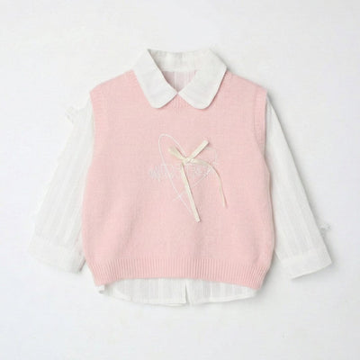Sweet Pink Themed Girls Sweater & Shirt Sweater Iluvlittlepeople 9-12 Months Pink Winter