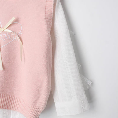 Sweet Pink Themed Girls Sweater & Shirt Sweater Iluvlittlepeople 
