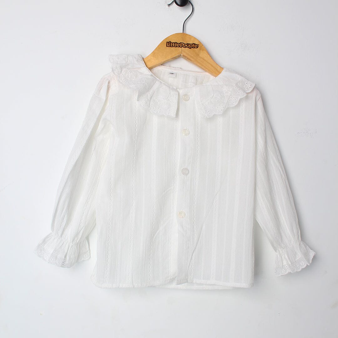 Stylish Off White Themed Girls Sweater & Shirt Sweater Iluvlittlepeople 