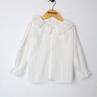 Stylish Off White Themed Girls Sweater & Shirt Sweater Iluvlittlepeople 