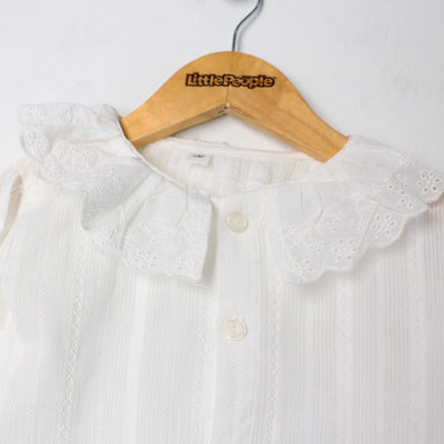 Stylish Off White Themed Girls Sweater & Shirt Sweater Iluvlittlepeople 