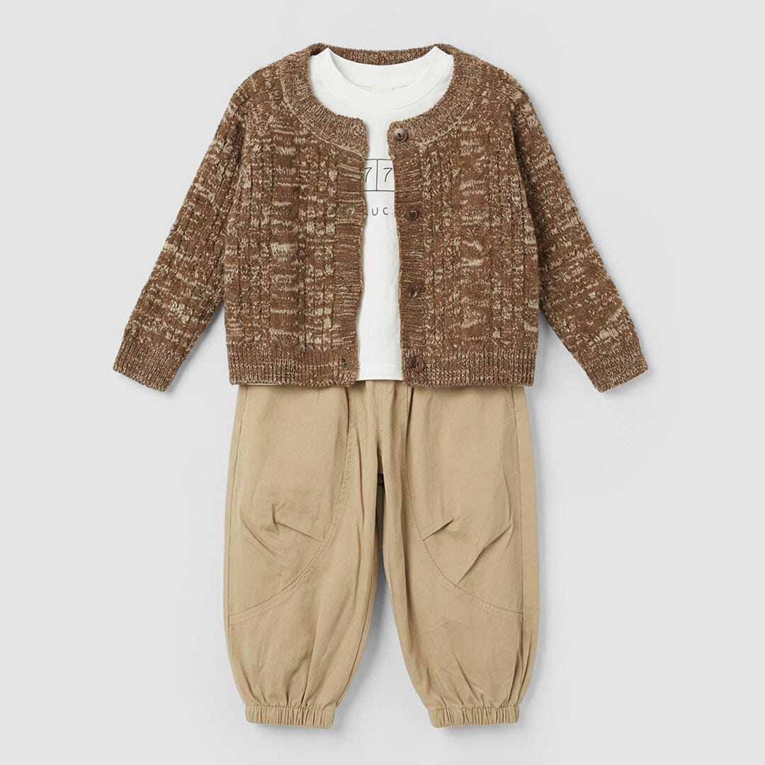Modern Brown Themed 3Pc Boys Set 3Pc Set Iluvlittlepeople 18-24 Months Winter Brown
