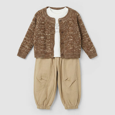 Modern Brown Themed 3Pc Boys Set 3Pc Set Iluvlittlepeople 18-24 Months Winter Brown
