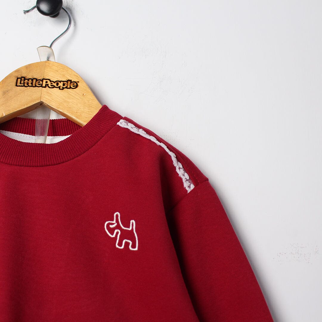 Wine Red Themed 3Pc Girls Set 3Pc Set Iluvlittlepeople 