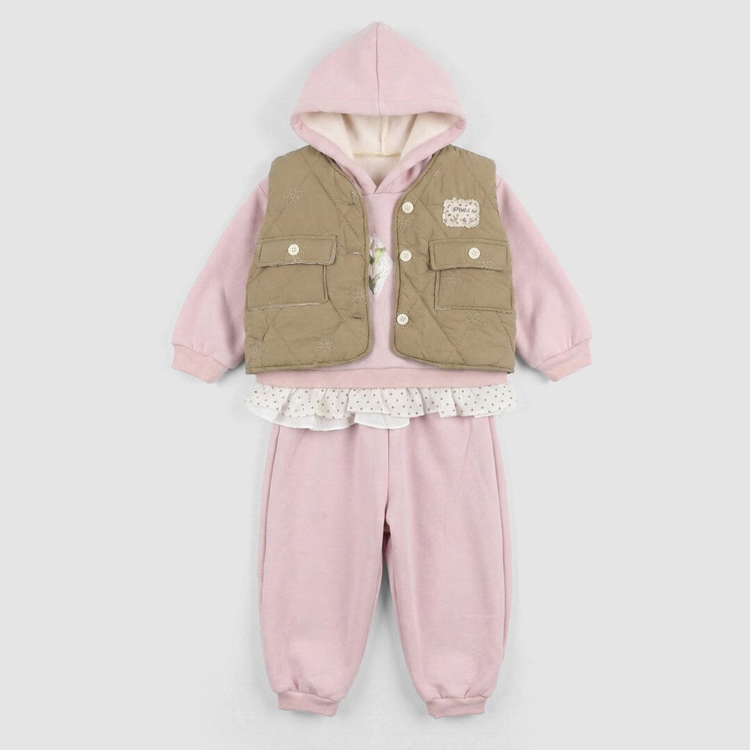 Desire 3Pc Pink Themed Girls Set 3Pc Set Iluvlittlepeople 9-12 Months Winter Pink