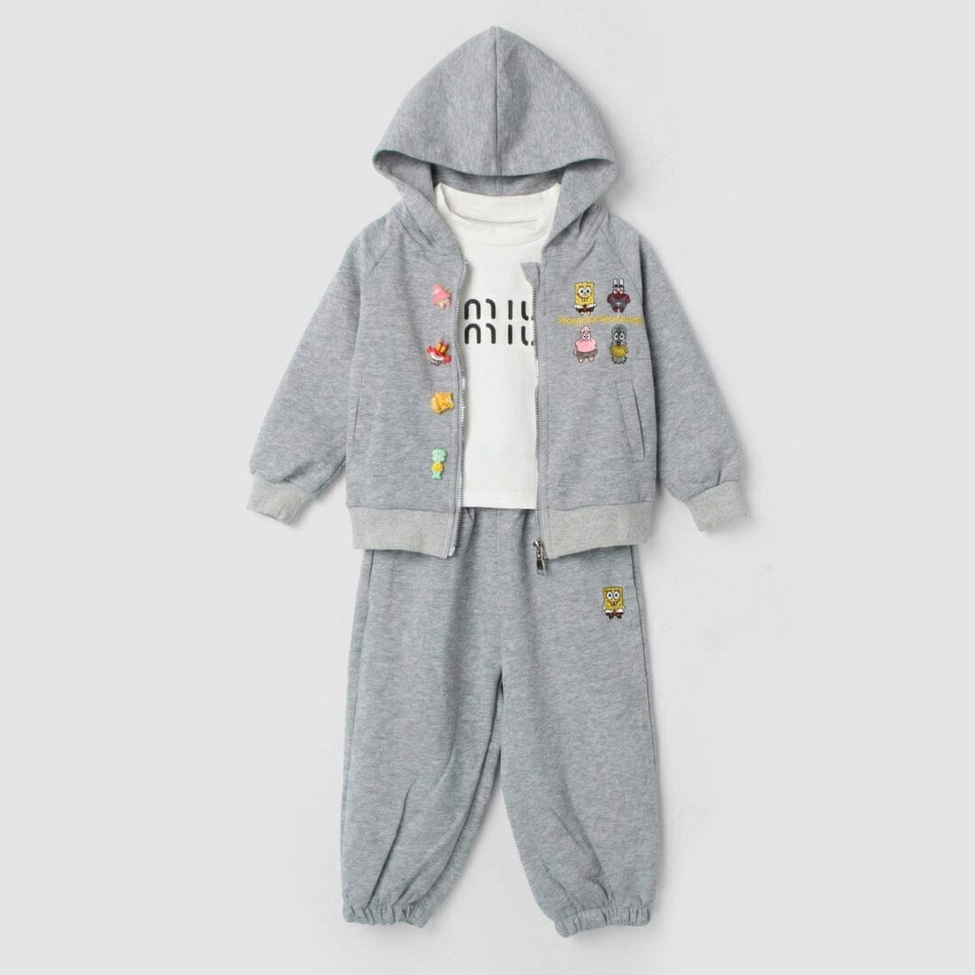 Supreme Grey Themed 3Pc Boys Set 3Pc Set Iluvlittlepeople 2-3 Years Winter Grey