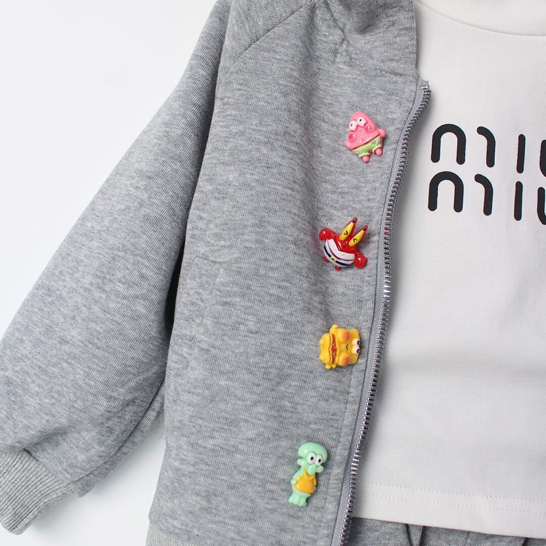 Supreme Grey Themed 3Pc Boys Set 3Pc Set Iluvlittlepeople 