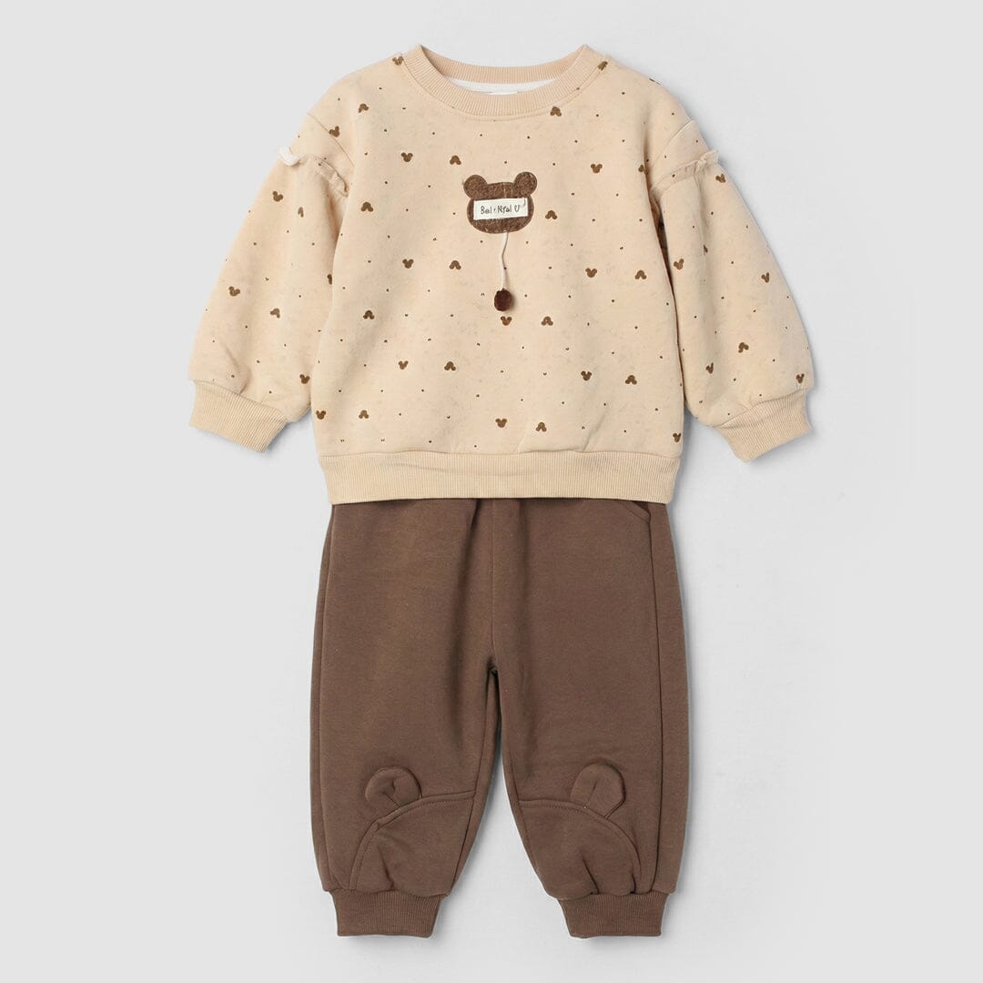 Buff Beige Themed 2Pc Boys Set 2Pc Set Iluvlittlepeople 12-18 Months Winter Beige