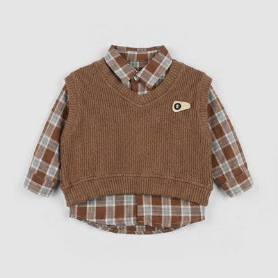 Decent Brown Themed Kids Sweater & Casual Shirt Sweater Iluvlittlepeople 2-3 Years Brown Winter