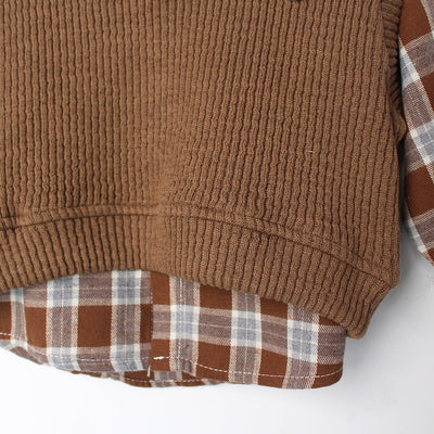 Decent Brown Themed Kids Sweater & Casual Shirt Sweater Iluvlittlepeople 