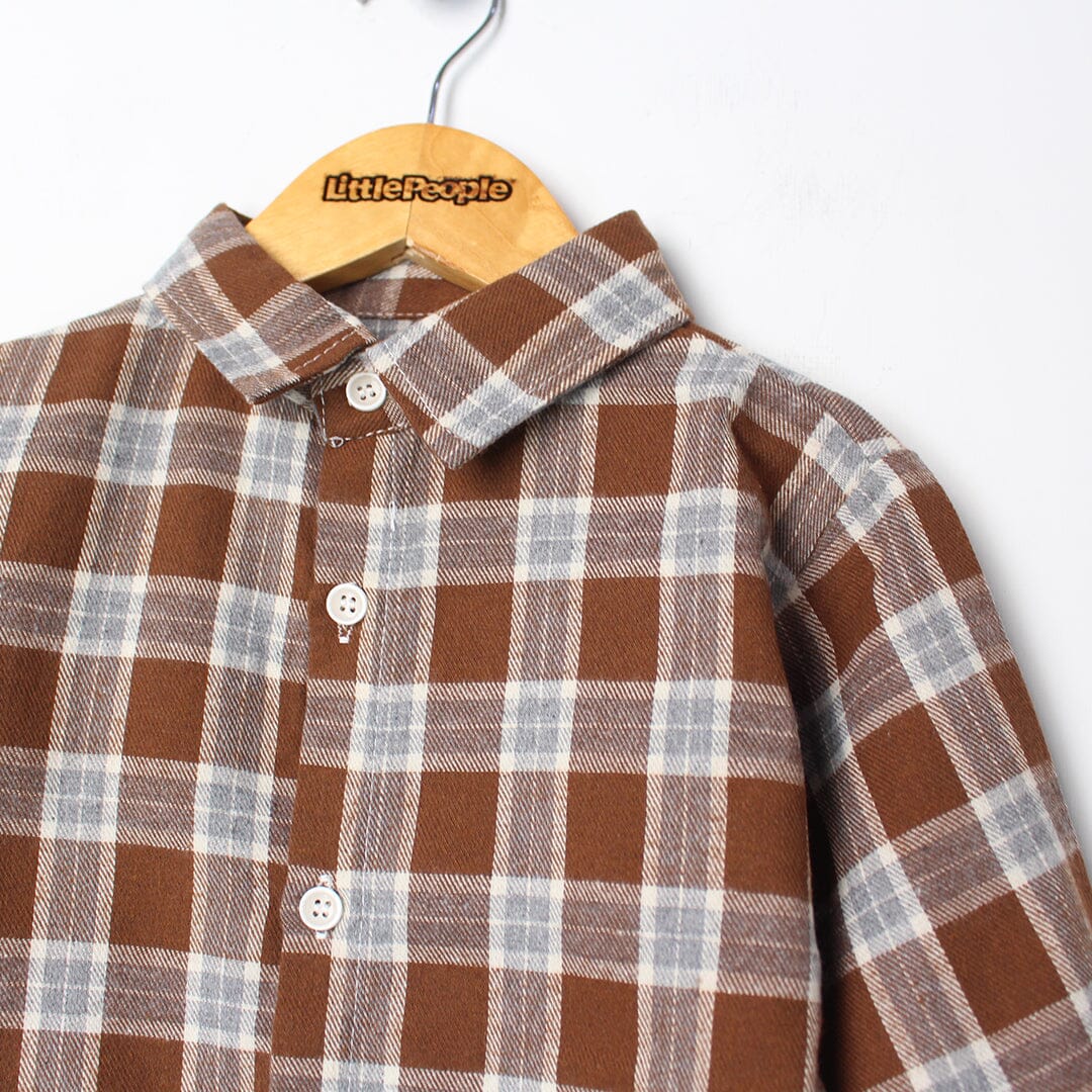 Decent Brown Themed Kids Sweater & Casual Shirt Sweater Iluvlittlepeople 