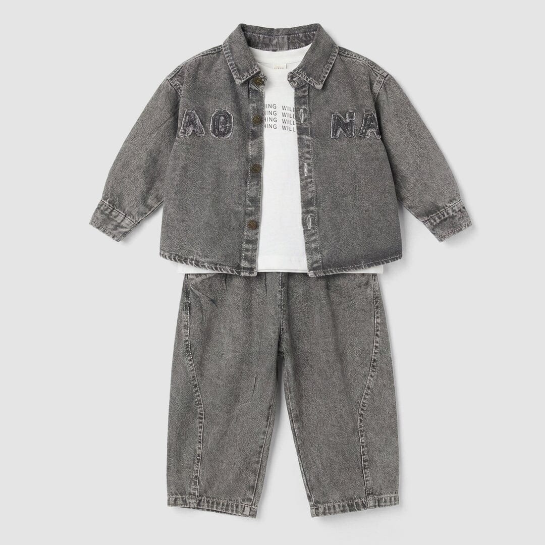 Amaze Grey Themed 3Pc Boys Set 3Pc Set Iluvlittlepeople 2-3 Years Winter Grey