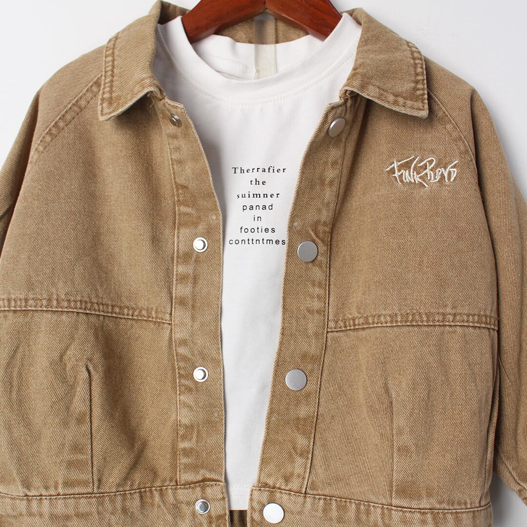 Ecru Beige Themed 3Pc Boys Set 3Pc Set Iluvlittlepeople 