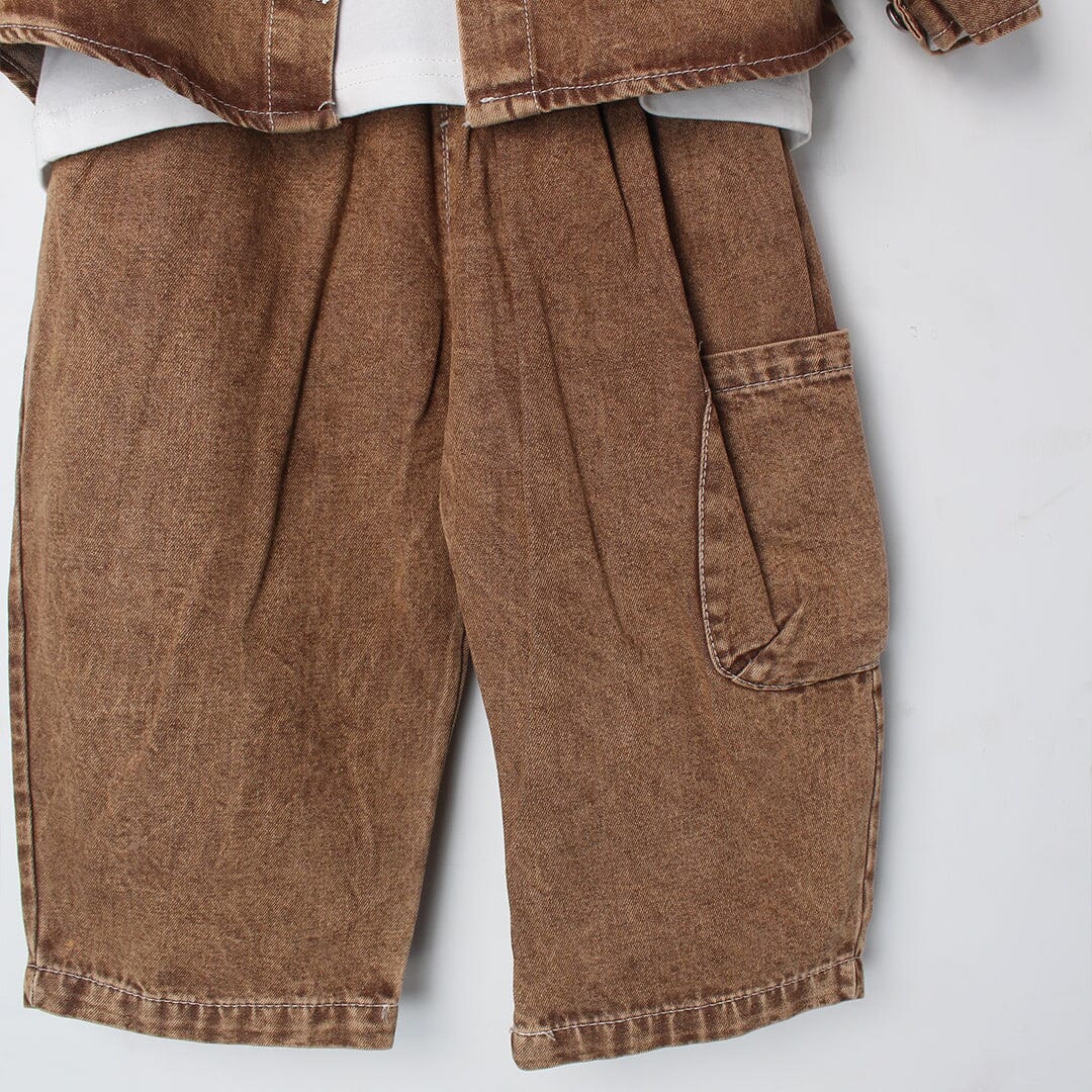 Modern Brown Themed 3Pc Boys Set 3Pc Set Iluvlittlepeople 