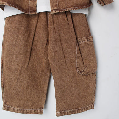 Modern Brown Themed 3Pc Boys Set 3Pc Set Iluvlittlepeople 