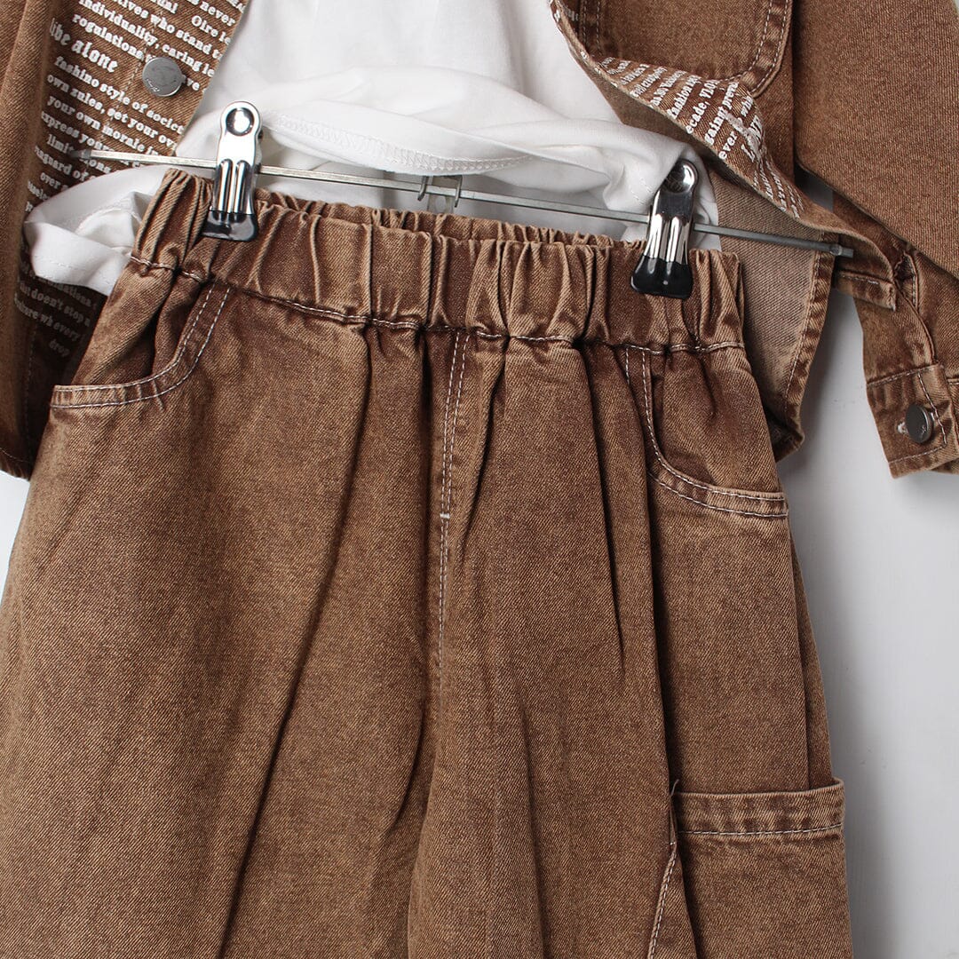 Modern Brown Themed 3Pc Boys Set 3Pc Set Iluvlittlepeople 